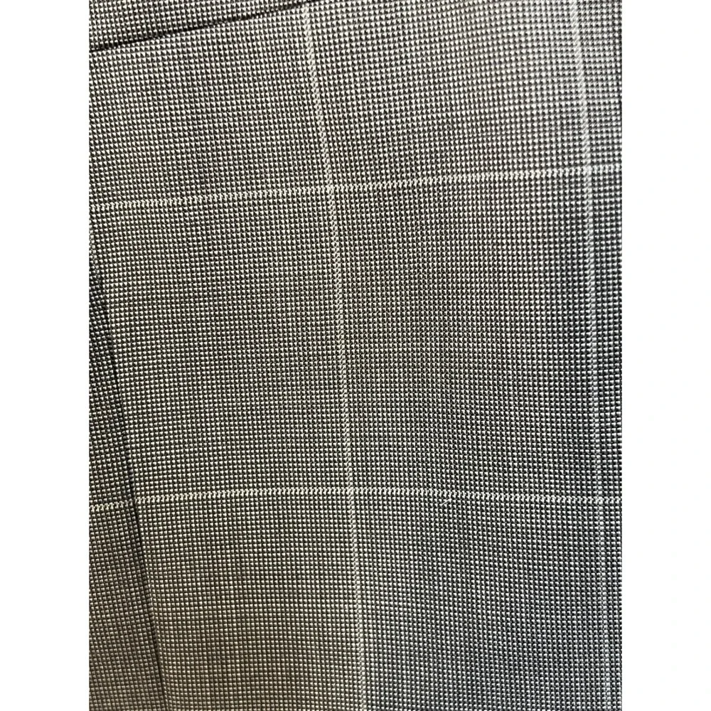Collection by Michael Strahan Mens Wool Blend Windowpane Plaid Blazer Brown